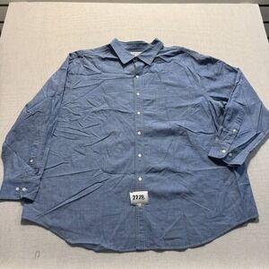 Amazon Essentials Button Down Shirt Mens 2XL Blue Excellent